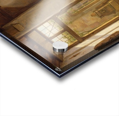 Binnenhuis met vrouw en kind Acrylic print