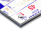 1960 Oregon Ducks vs. California Bears Football Ticket Canvas Acrylic print