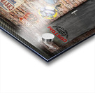 A Brick brown stone garage Acrylic print