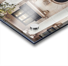 Blue scooters parked in front of an old building Acrylic print