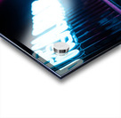 Young Chinese woman portrait with neon lights Acrylic print