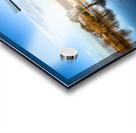 Windmill reflecting in water at sunset Acrylic print