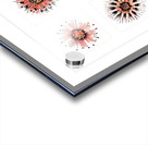 Starburst 2x2   Salmon Rouge and Charcoal 1 Acrylic print