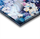 Midjourney Simulation : Une explosion florale sur fond fonce Acrylic print