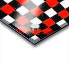 Red Black and White Checkerboard Acrylic print