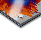 Darker Blue Neon Heatwave Chrysanthemum  Acrylic print