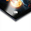 The Enchanted Realm Of The Orange Moon Captivating AI Concept Art by Xzendor7 Acrylic print