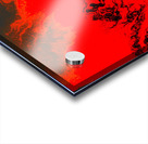 Vibrant Red and Black Abstract Forest Acrylic print