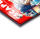 Adventure Magazine Cover with Surfing English Bulldog Poster-Red Acrylic print