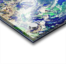 Abstract Dark Blue Turquoise and White Melting Forms Acrylic print