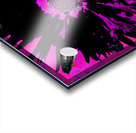 Black Abstract Daisy on a Pink Abstract Background Acrylic print