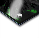  Abstract Dark Double Daisy Flower on a Dark Abstract Background Acrylic print