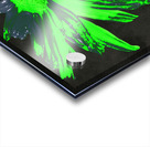 Abstract Neon Green Daisy Flower on a Dark Abstract Background  Acrylic print