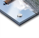 Giant Waves Around Stone Tower of Whaleback Light in Maine Impression Acrylique