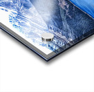 Peyto Lake Winter veil: A Canvas of Dark Evergreens and Snowy Serenity Acrylic print