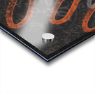 Linen and Orange Loops on Grey Acrylic print