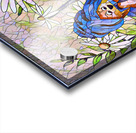 Arte 072 bear cup reading flowers mosaic drawing Acrylic print