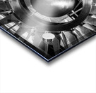 metal sun on phoenix city hall building  square 1 Acrylic print