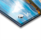 Autumn Beach Scene with Lifeguard Chair at Mauch Chunk Lake Acrylic print