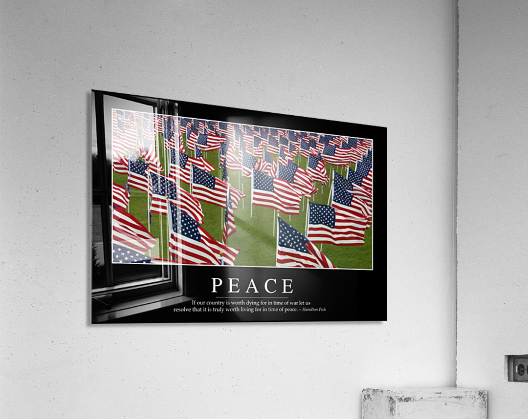Peace: Inspirational Quote and Motivational Poster Acrylic Print