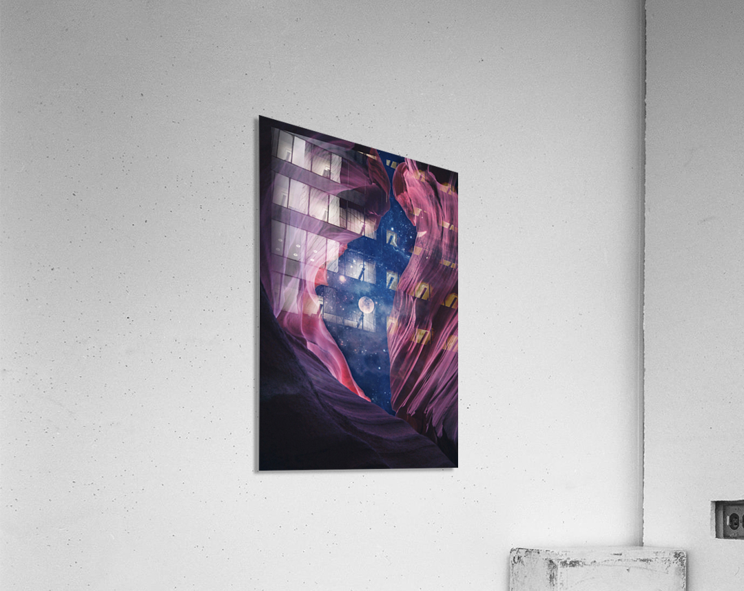 Grand Canyon with Space Collage Acrylic Print