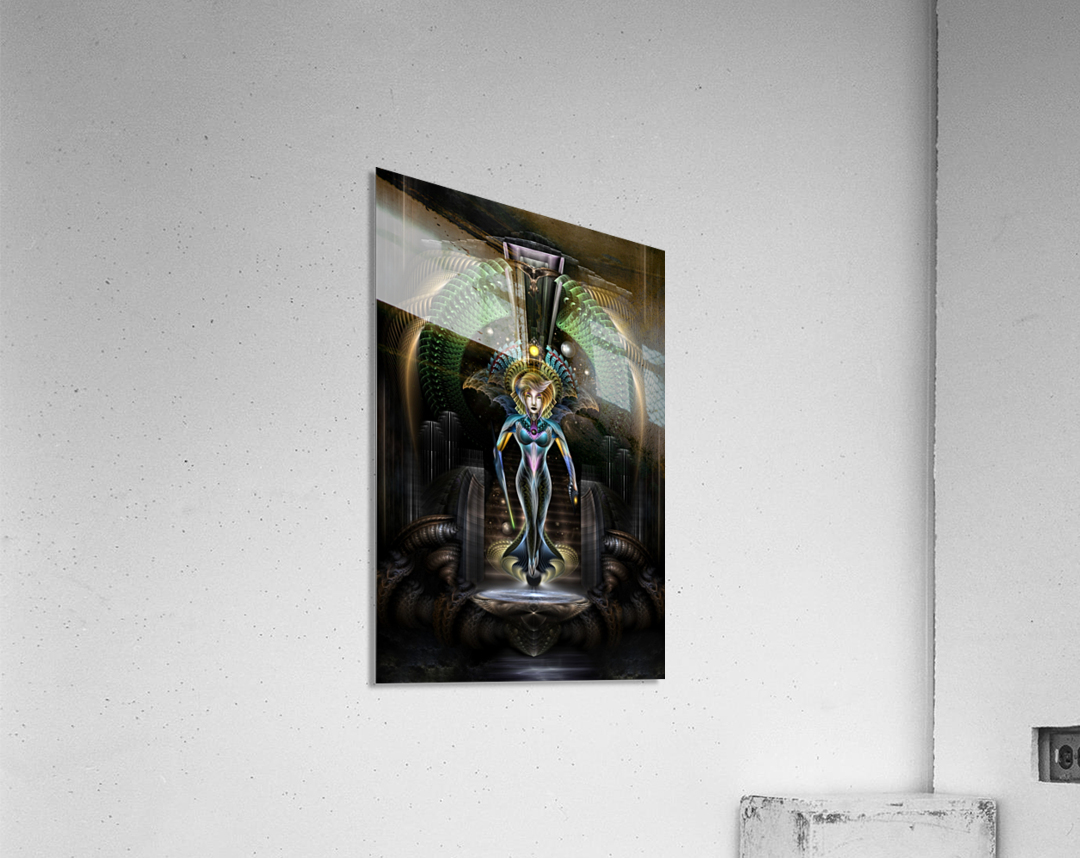 The Majesty Of Trilia Fractal Fantasy Portrait Acrylic Print