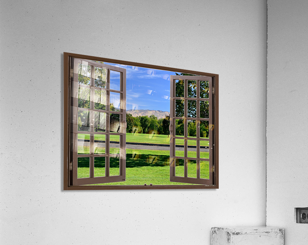 Relaxing Nature Walk - Lawn and Distant Hills Acrylic Print