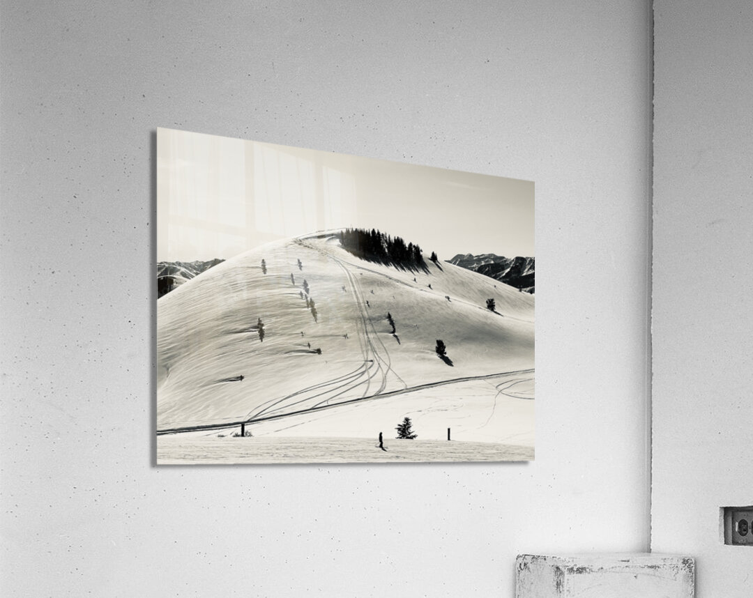 Sepia Skiers  Acrylic Print