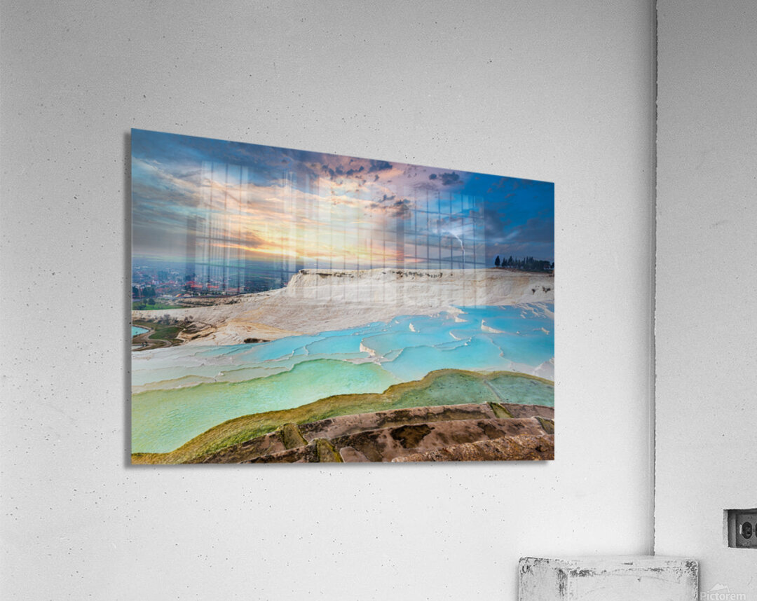 Pamukkale White Mountain Acrylic Print