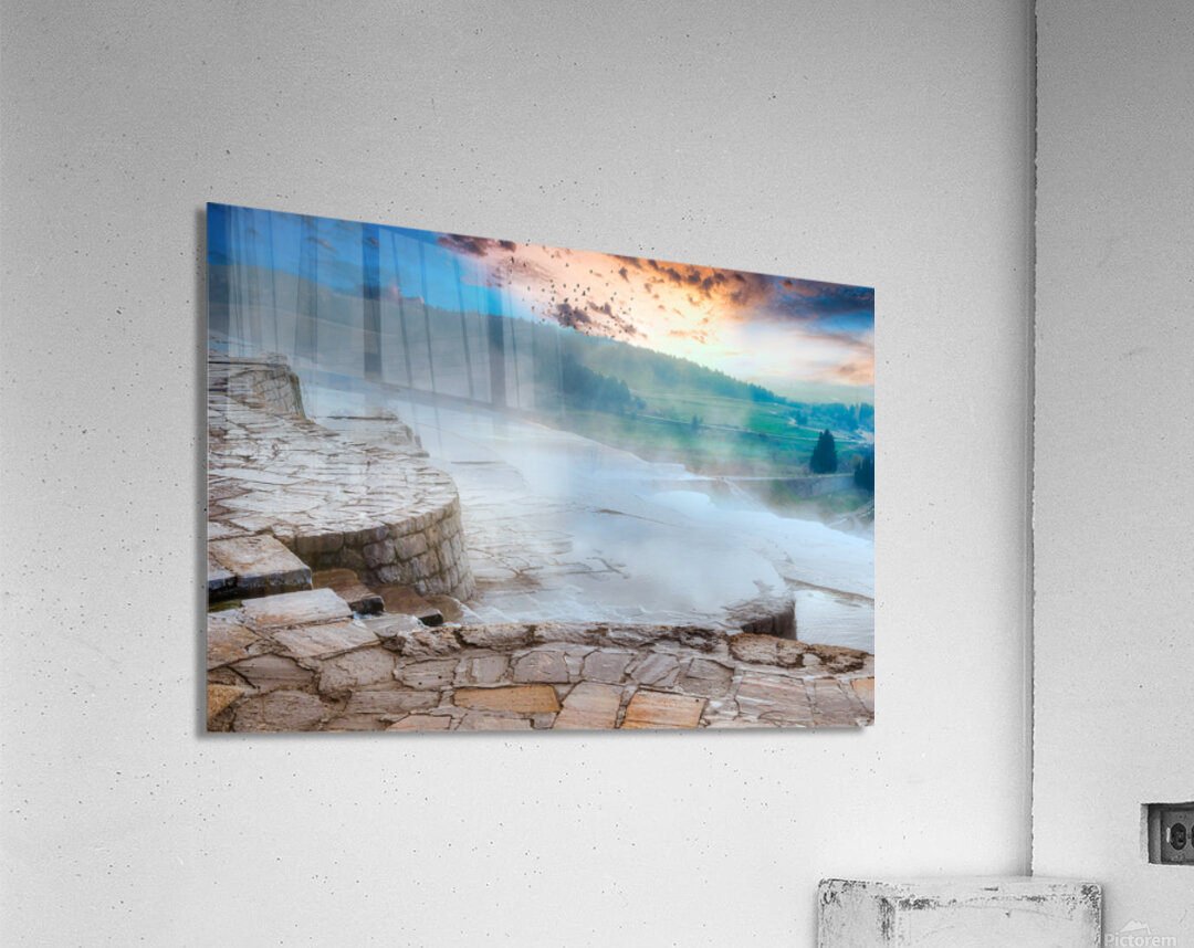 Travertine in Pamukkale Acrylic Print