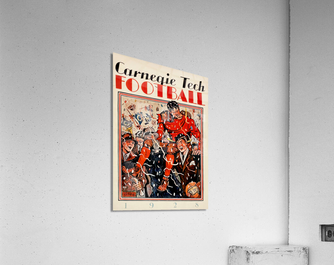 1928 Carnegie Tech Football Program Art Acrylic Print