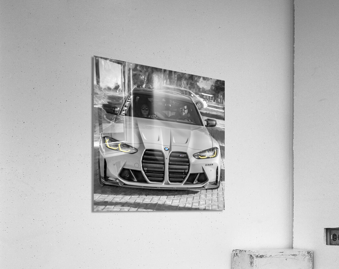 2023 Gray BMW M3 Competition X 3 Acrylic Print