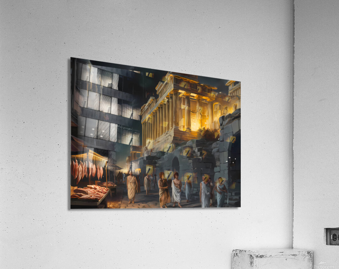  view of the interior of the ancient Athenian acropolis  Acrylic Print