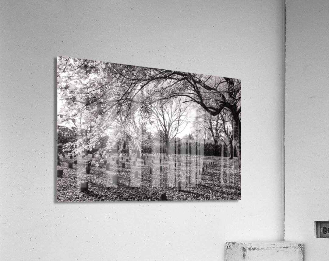 lynchburg old city cemetery BWpink Acrylic Print
