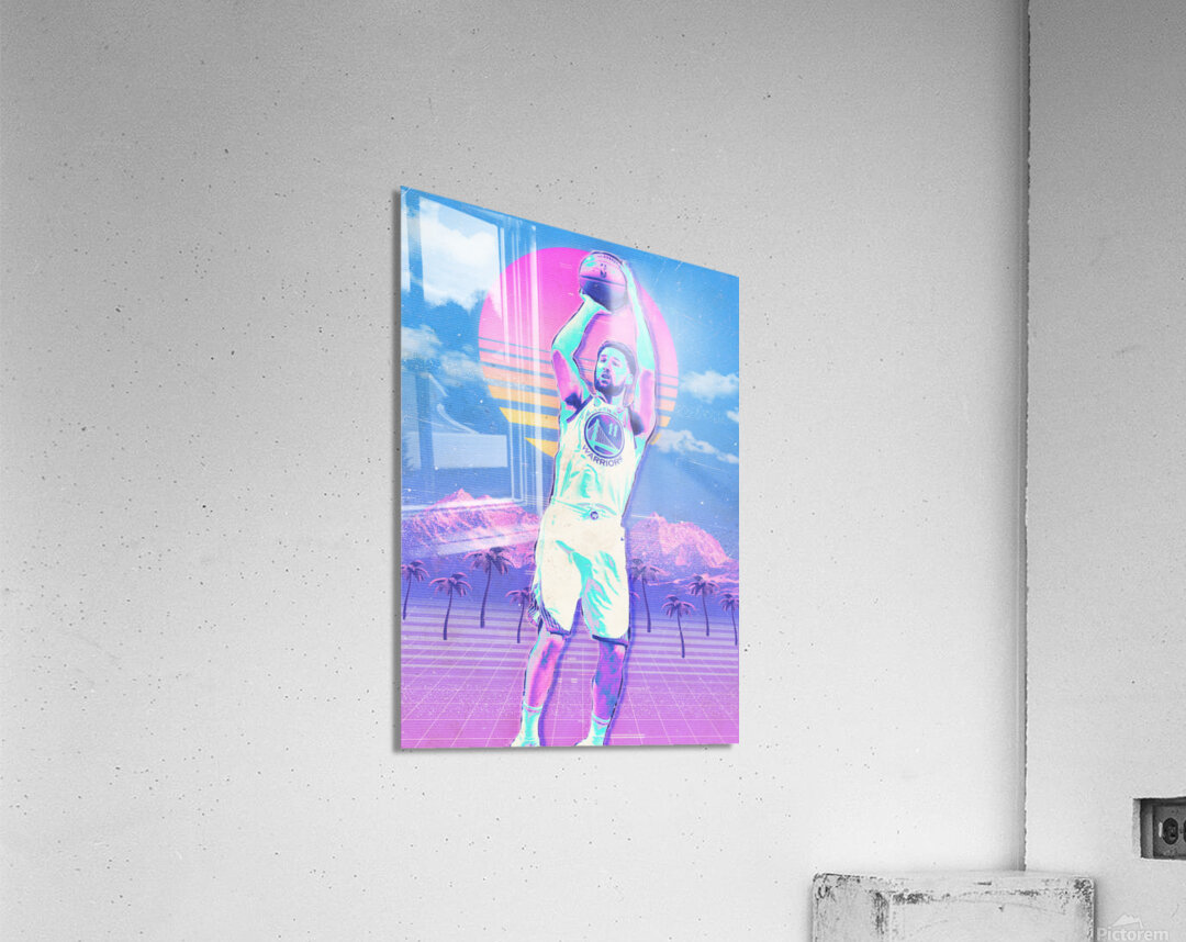 Klay Thompson Retro Poster Acrylic Print