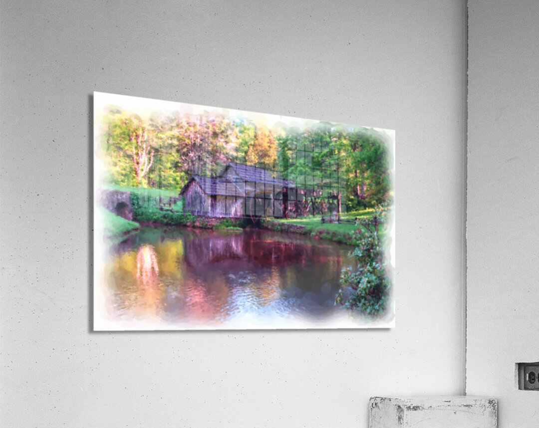 Painterly Mabry Mill Acrylic Print