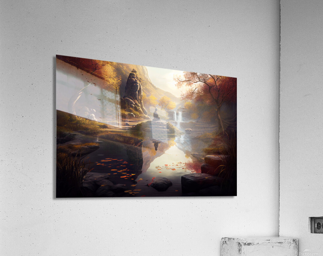 Watercolor painting with multi colored abstract backgrounds generative AI Acrylic Print