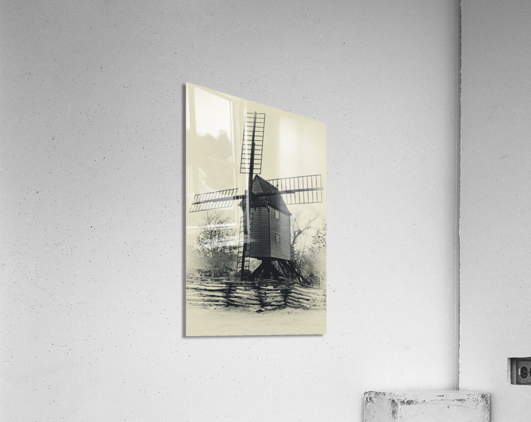 Williamsburg Windmill in Sepia Acrylic Print
