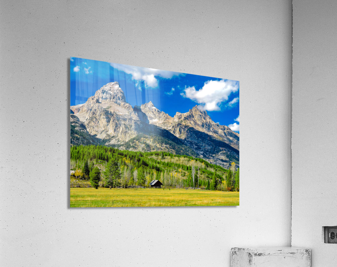 Teton Cabin Alone in the Wilderness  Acrylic Print