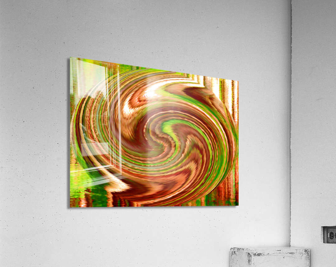 Abstract Swirling Earth Tones Lochan Water Reflections Acrylic Print