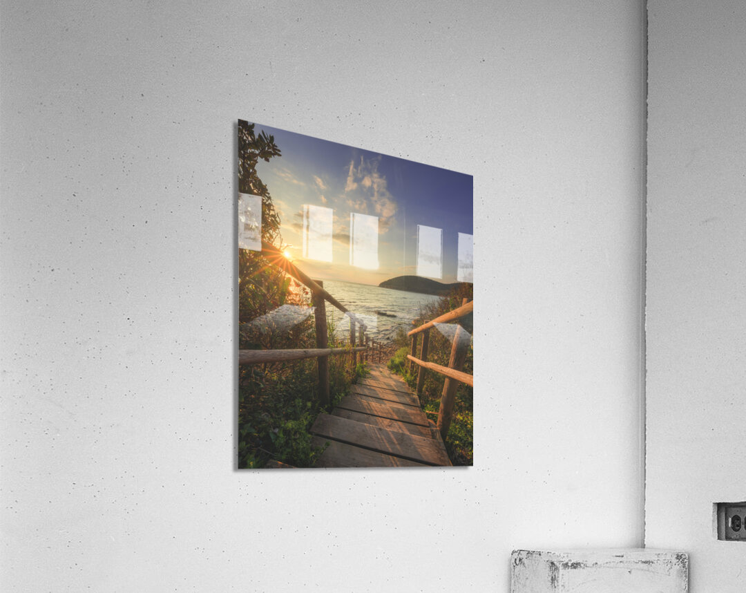 Descent to the sea in Cala Violina beach in Tuscany Acrylic Print