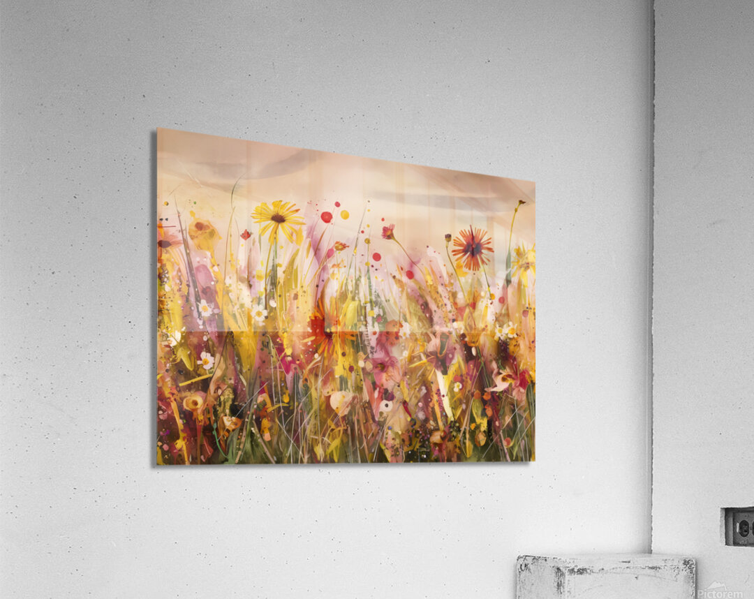  The colorful flowers - oil painting Acrylic Print