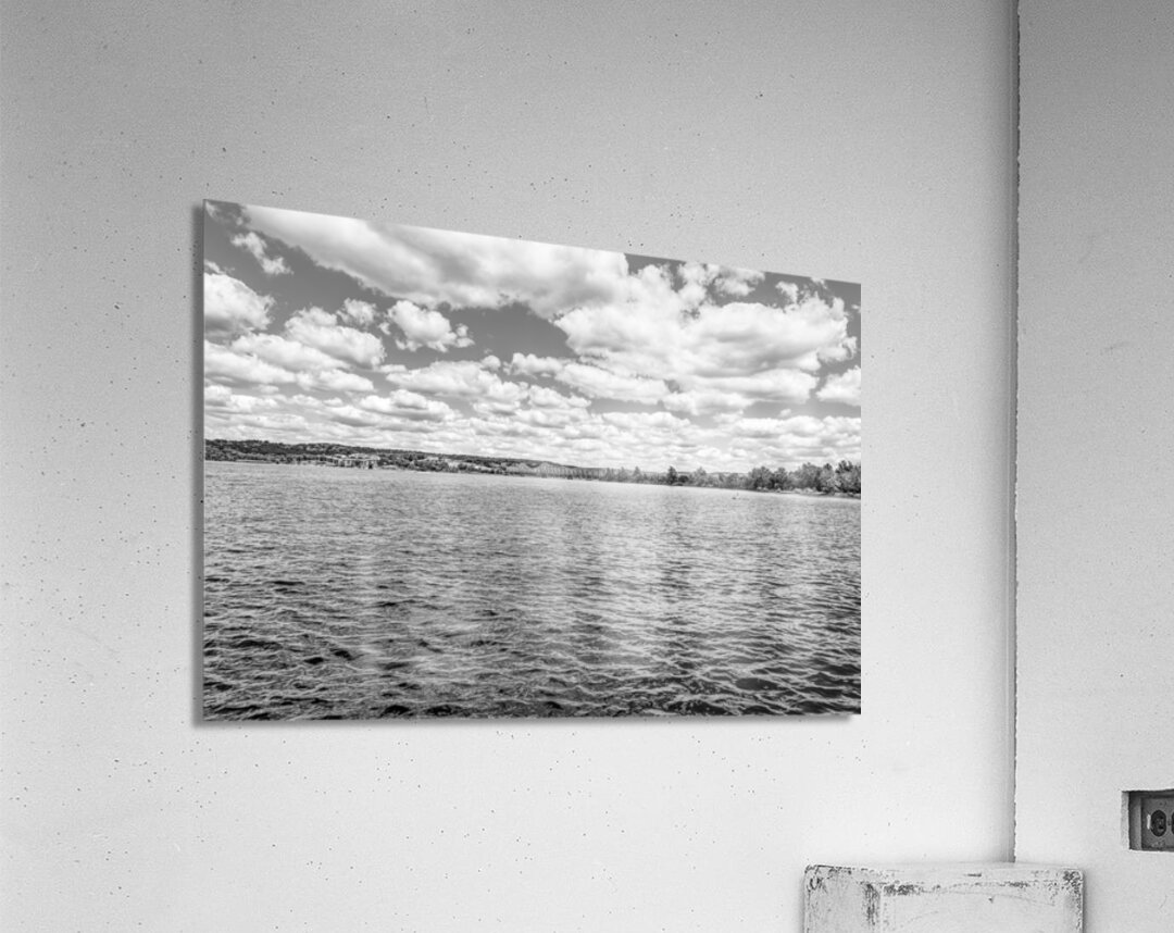 Kimberling City Bridge And Table Rock Lake Grayscale Acrylic Print
