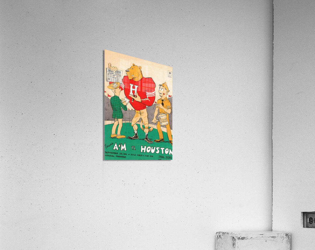 1961 Texas A&M vs. Houston Football Program Cover Art Acrylic Print