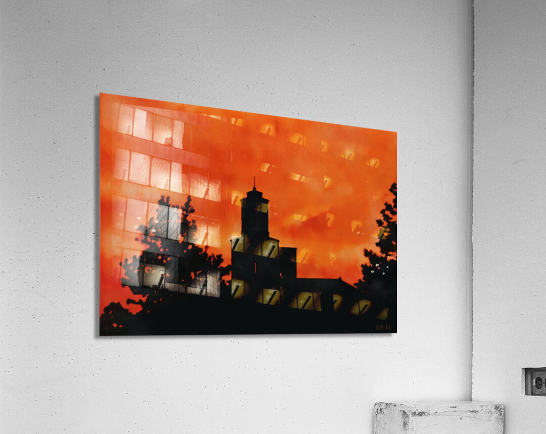 1970s West Lafayette Sunset Acrylic Print