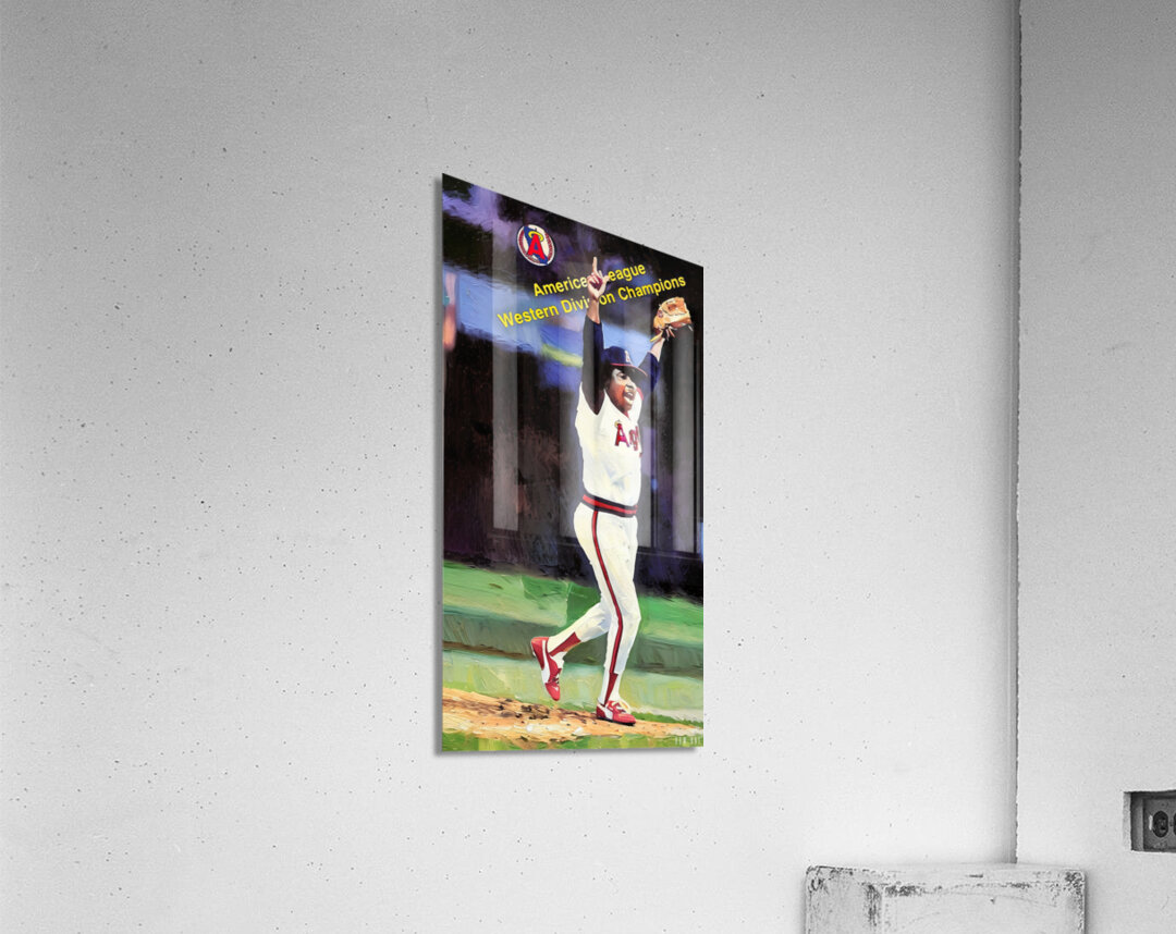 1987 California Angels Baseball Art Remix Acrylic Print