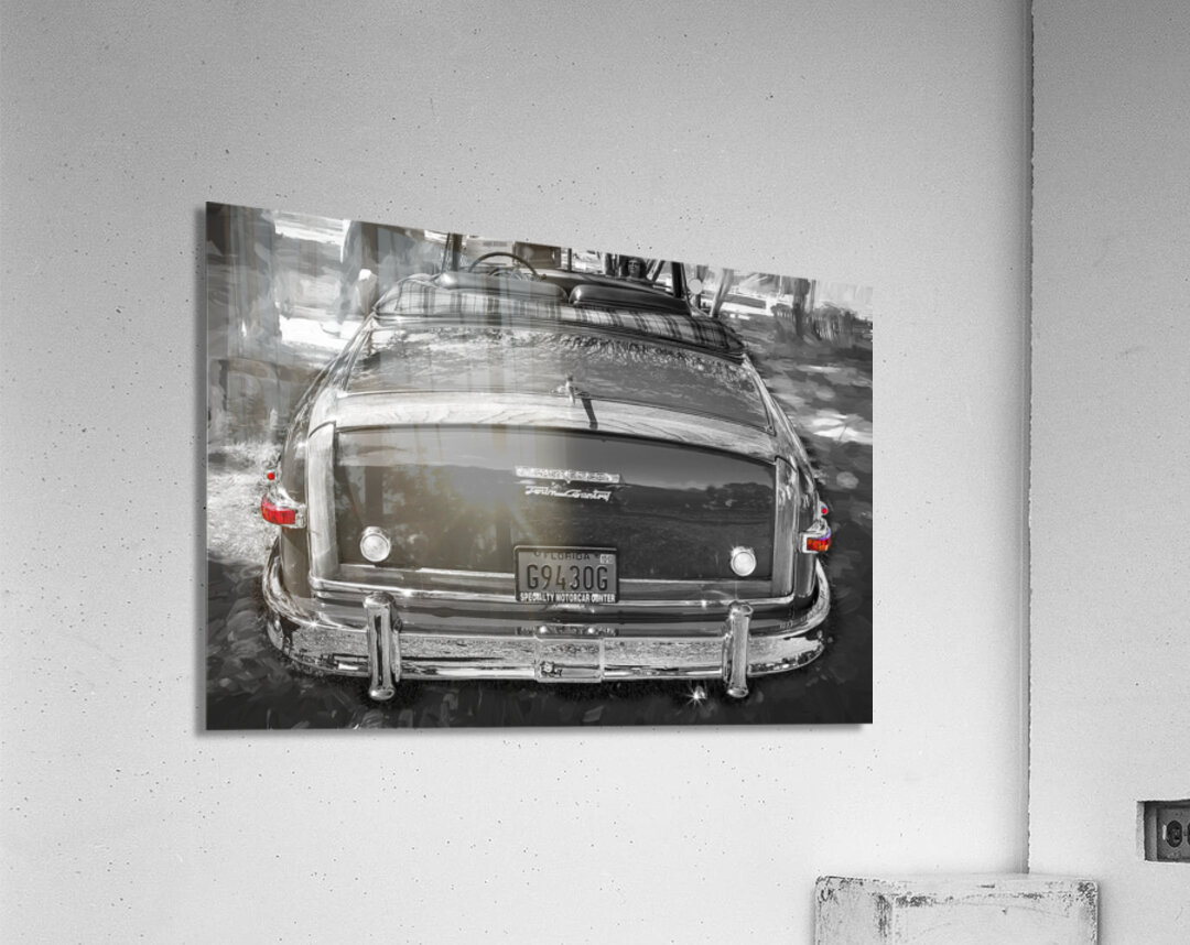 1949 Red Chrysler Town and Country Woody Convertible X100. 9 Acrylic Print