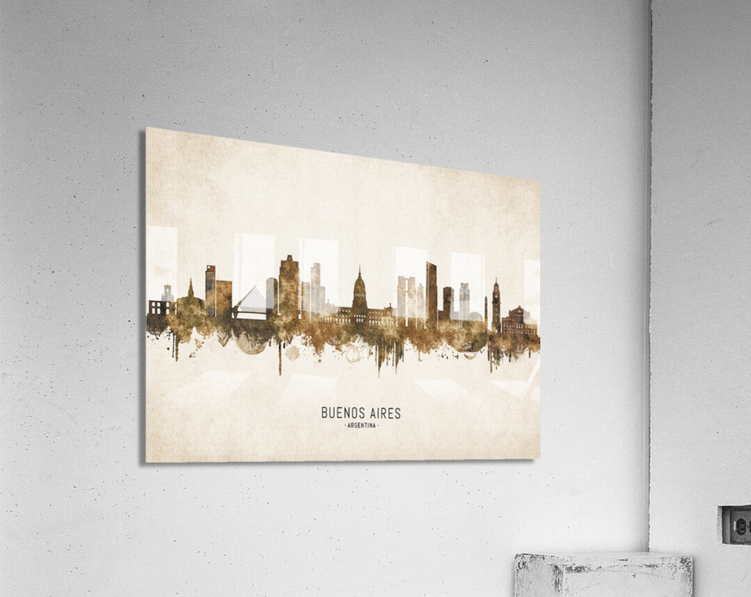 Buenos Aires Argentina Cityscape Vintage Acrylic Print