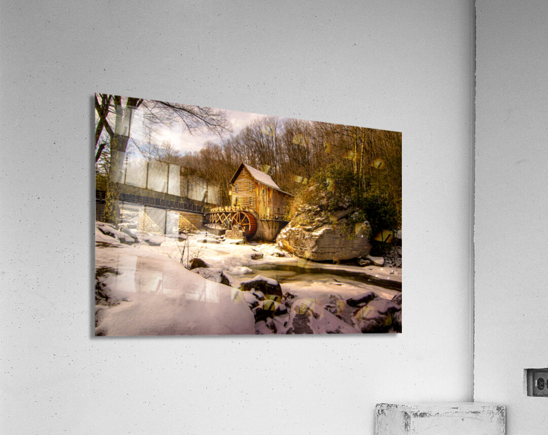 Winter Dressed Glade Creek Mill Acrylic Print
