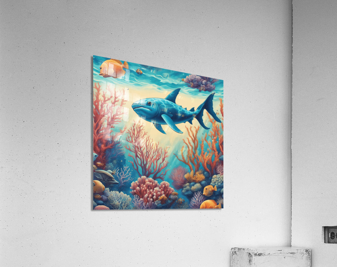 AI art underwater wonders 4 by TOPARTGALLERY Wall Art